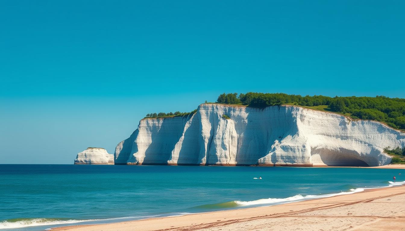 Die berühmten Kreidefelsen auf Rügen, eine der schönsten deutschen Inseln